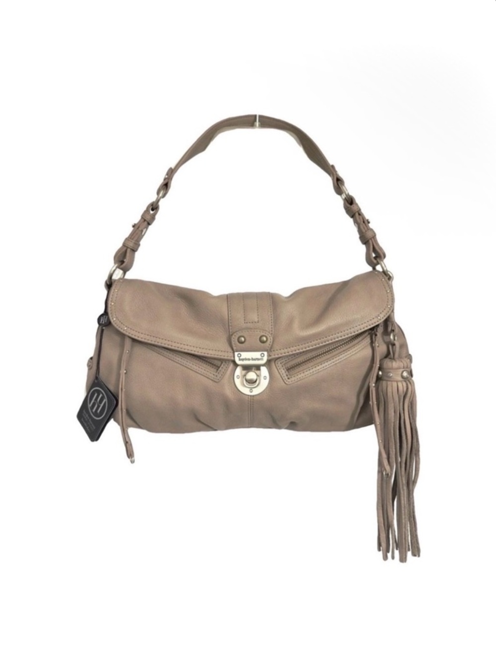 Hayden Harnett Lorca New Studded Leather W/Key Clip on Tassel Charm